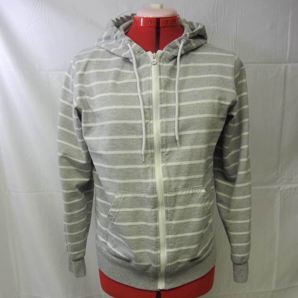 Chor Grey Striped Men's Hoodie Small